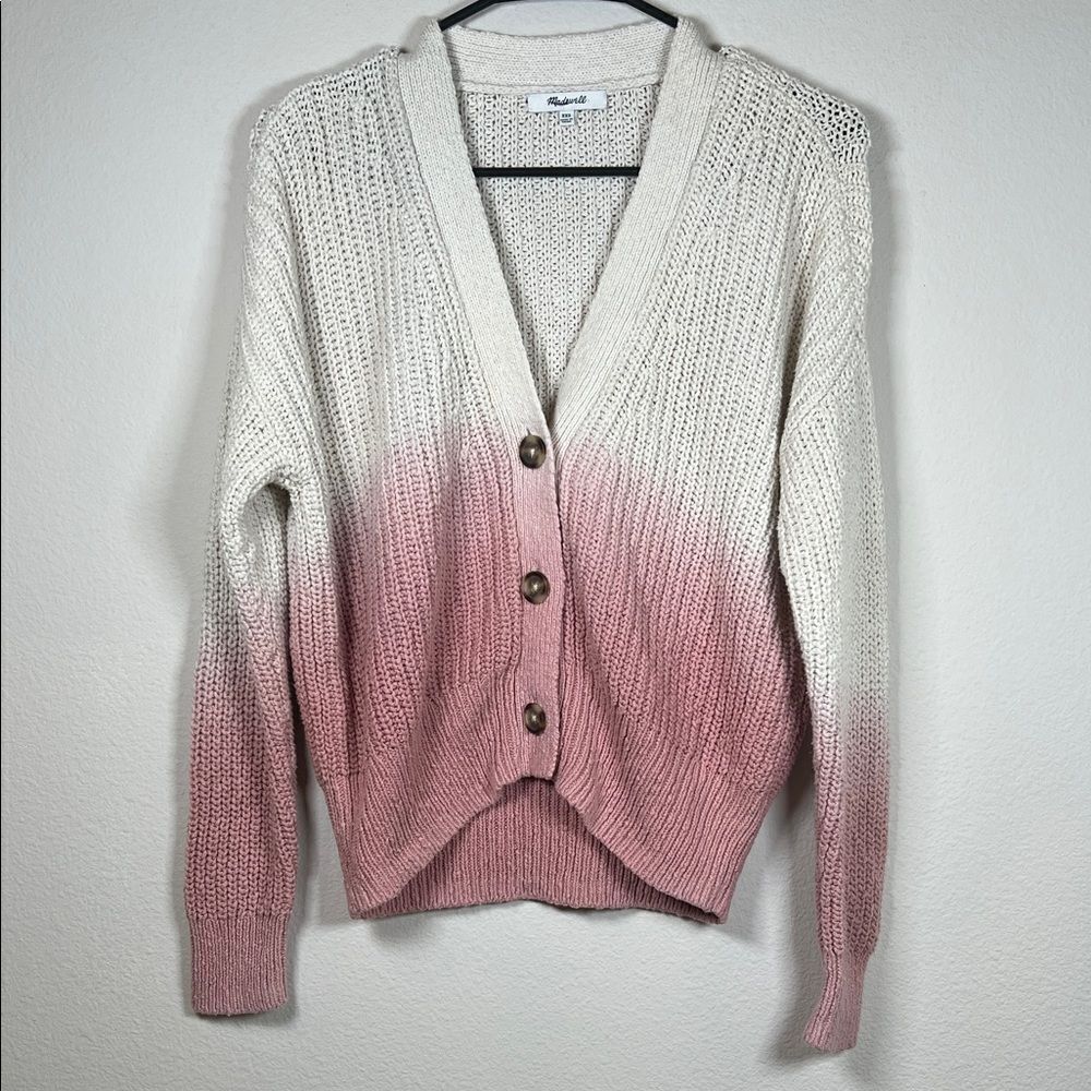 Madewell Dip-Dye Courtland Cardigan Sweater